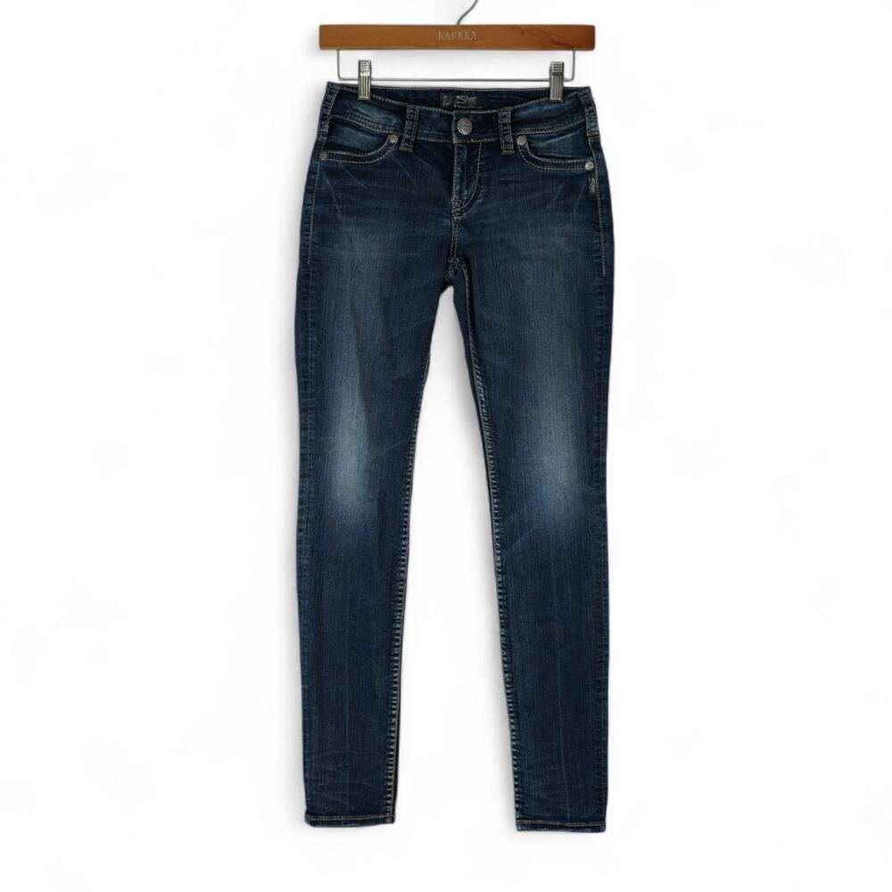 Silver Jeans Womens 26/31 (27x30) Blue Suki Mid Super Skinny Stretch